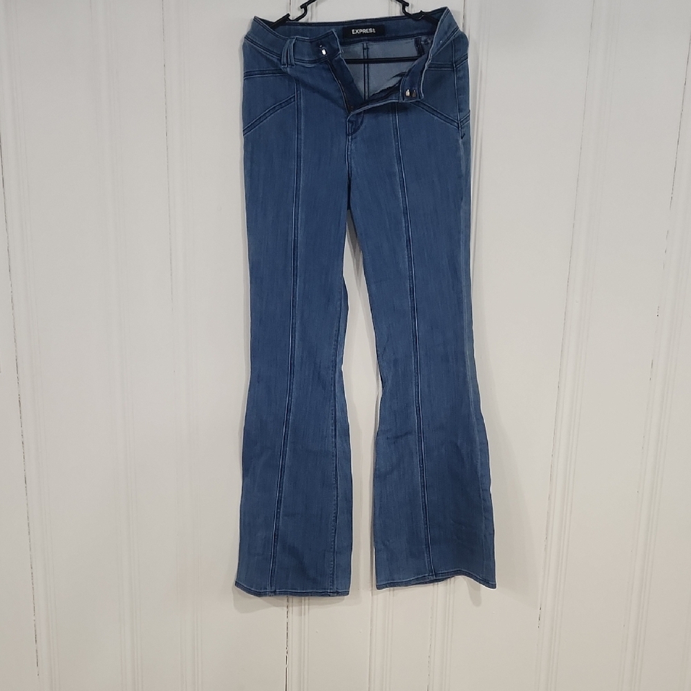 Express Blue Flared Jeans